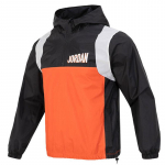 Jordan Logo Tr&uuml;kiga Poollukuga Pusa Jakk Meeste Pealisr&otilde;ivad Must DV7601-010 L