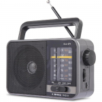 Kaasaskantav raadio AM FM, transistorraadio, kaasaskantav valjuh&auml;&auml;ldiga, akutoitega v&otilde;i alalisvoolu USB-ga, sobib sise-, v&auml;lis- ja h&auml;daolukorras kasutamiseks