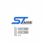 3D metallist ST LINE esiv&otilde;re kleebis Autopea grilli embleemi m&auml;rgi kroomitud kleebis FIESTA FOCUS MONDEO Auto Car Styling jaoks Silver Blue（Grille）