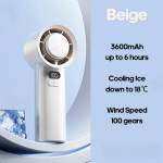 Kaasaskantav K&auml;eshoitav Turbo Ventilaator Reguleeritav Isiklik Mini Ventilaator 100 K&auml;iku L&otilde;putult Reguleeritav V&auml;ike USB Mini Lauaarvuti Jahutusventilaator V&auml;litingimustes 3600mah valge