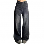 Mustad teksad naistele k&otilde;rge v&ouml;&ouml;kohaga t&auml;navamood laiad vabaaja Korea mood sirged pesemata denim p&uuml;ksid S