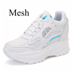 Kevadised ja s&uuml;gisesed uued v&otilde;rkkangast hingavad, mugavad pehme p&otilde;hjaga k&otilde;rgust suurendavad naiste tossud 33