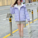 Moodne paks talvejope naistele, kellel on avar ja soojad riided L helelilla v&auml;rv