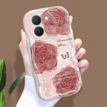 Armas koomiksimustriga kreemjas tekstuuriga korpus, lainelise servaga pehme silikoonkaanega telefoni&uuml;mbris Vivo jaoks Vivo Y30 must