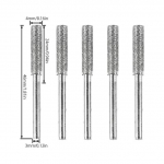 5 tk Teemantkattega silindriline 4,4/4,5/4,8 mm mootorsae teritaja kiviviil kettsae teritamine nikerdamise lihvimist&ouml;&ouml;riistad 5PCS 4.0mm
