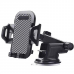 Teleskoopiline 360&deg; p&ouml;&ouml;rlev universaalne auto mobiiltelefoni hoidik auto keskkonsooli imikork telefoni aluse kronstein must