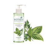 Biotique Basil & Petersley taaselustav kehapesuvahend | S&uuml;gavpuhastab | 100% botaanilised ekstraktid | Sobib k&otilde;ikidele nahat&uuml;&uuml;pidele | 200 ml
