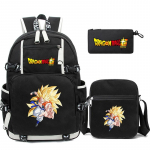 3 tk/komplekt Anime Dragon Ball S&uuml;learvuti Seljakott Unisex Seljakott L&otilde;unas&ouml;&ouml;gikotiga T&uuml;drukule Poisile Teismelisele Koolikott Meestele Naistele Vabaaja Kott Seljakott Mochila