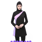 Naiste moslemite tagasihoidlik islami t&auml;iskaanega Burkini ranna ujumiskost&uuml;&uuml;m XXXL black