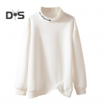 Lady Fall Winter dressipluus Stand krae Kaela kaitse Pikad varrukad Paks &uuml;hev&auml;rviline pullover Lahti Hoida soojas Igap&auml;evane Kandmine Sport Pendels&otilde;idu topp M must