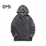 Meeste s&uuml;gistalvine kapuuts, &uuml;hev&auml;rviline pingutusn&ouml;&ouml;r pikkade varrukatega, paks pl&uuml;&uuml;s kapuutsiga vaba igap&auml;evaseks kandmiseks vabaaja sporditopp S must