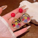 Spring Garden Prantsuse Retro magusav&auml;rvilised dopamiinist kuivatatud lilledega k&otilde;rvar&otilde;ngad naistele 1 pair