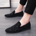 Meeste Mokassiinid Nahast Kingad Mehele peale libistatavad Kleidikingad Elegantne King Mood Meeste Sandaalid klubipeokingad meestele Zapatos Hombre 11 gray