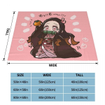 Demon Slayer Anime Tekikate Flanell Kamado Nezuko Kuradi M&otilde;&otilde;k Super Soe Visketekk Kodu Diivanile Voodikate 75x100cm 30x40in pink