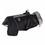 Suured koerariided rakmetega Talvine soe karusnahast kaelarihm Veekindel helkurpolsterdatud koerajakk V&auml;ike suur koeramantel Prantsuse buldog S lilla