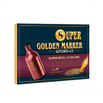 10ml Super Gold Flash Metal Mark Pen must kaardi fotov&auml;rvi esilet&otilde;stmise pliiats k&auml;sit&ouml;&ouml;pliiats One Size