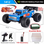 Uus 1:14 85KM/H Harjadeta Drift RC Car Professionaalne elektriline maastikukaugjuhtimispult Monster Truck m&auml;nguasjad lastele kingitus sinine
