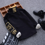 S&uuml;gistalvine moekapuutsid Korea lapsed poistele, soojad kaelusega kampsunid poiste kirjaga pullover kampsunid High Street pehmed teismeliste poiste v&auml;lisr&otilde;ivad 110cm must