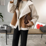 Uued S&uuml;gis-Talve Joped Naistele Vintage Polokaelusega Sametmantel Naiste Riided Paksenenud Lahtised Korea Mood T&auml;navariided L pruun