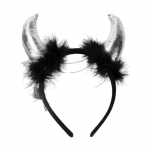Devil Horn Decor peapael Palus kangast k&auml;sitsi valmistatud kerge elastse disainiga juukser&otilde;ngas Cosplay peod Halloweeni aksessuaarid B