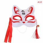 1 tk Anime Fox Masks Half Face Cat Mask Maskeraadifestival Party Cosplay Rekvisiidid