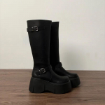 mood platvorm kiilkonts naiste p&otilde;lvek&otilde;rgused saapad moekas v&ouml;&ouml;pandlaga pealelibistatavad pikad poolsaapad s&uuml;gis talv naiste kingad 35 must