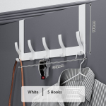 Vastupidav multifunktsionaalne k&ouml;&ouml;k Vannitoa tarvikud Must Organiseerija Rack Uksekonksud K&auml;ter&auml;tikuivati ​​Riideriide