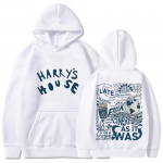 Harry maja kapuutsiga dressipluusid s&uuml;gis-talveks Vintage Grunge fliisist kapuutsiga dressipluus Mugavad riided Moletom Gooti kapuutsiga dressipluus XS valge