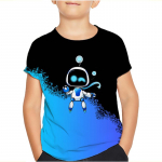 M&auml;ng Astro Bot 3D prinditud laste T-s&auml;rk Lasteriided Harajuku multifilmi T-s&auml;rgid vabaaja l&otilde;busad top riided T&uuml;drukute poiste T-s&auml;rk 2024 120 lilla
