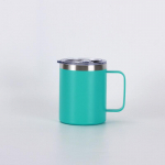 Uus 12 untsi isoleeritud rulltops 304 roostevabast terasest kaasaskantava k&auml;epidemega kohvitass vaakumiga isoleeritud j&auml;&auml;tisetopsiga majapidamistarbed 301-400ml