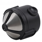 Kohvifilter Kaasaskantav roostevabast terasest tilguti kohviteehoidja lehtrikorvid Korduvkasutatav teet&otilde;mmis ja alus, kohvitilguti One Size must