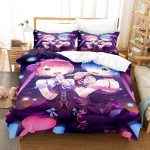 Anime Re Zero Voodipesu Emilia Rem Komplekt Tekikott Magamistoa Tekkikatted &Uuml;he- v&otilde;i Kahekohaline Suurus Tekikate Kodutekstiil 70x133cm 2pcs