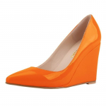 Seksikas terava varbaga lakknahast k&otilde;rged kontsad pumbad naiste punased kontoripulmakingad Suvi s&uuml;gis kiilud naine 40 oranž