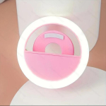 1 tk t&auml;itevalgusti, USB-taaslaetav, LED-selfie r&otilde;nga valgus, telefoni objektiiv LED-selfie-valgusti telefoni selfie-valgusti valge