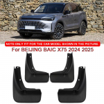 Sobib BEIJING BAIC X75 2024 2025 auto stiiliga ABS-auto porilappide pritsmekaitse porikaitsmed porilappide eesmise tagumise poritiiva auto tarvikud must