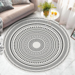 Boheemlaslik etniline &uuml;mmargune vaip elutuba magamistoa voodivaip Lihtne pestav libisemiskindel matt arvutitooli matt diameter 60CM