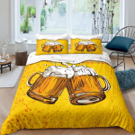 &Otilde;llekruusi tekikott Komplekt Kaks &otilde;llekruusi Valge vaht Voodipesu komplekt 3 tk lastele Kuldsete jookide tekikate Pehme pol&uuml;ester tekikate EU Single(135x200cm)