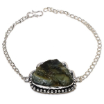 Labradorite Rough Handmade 925 Sterling Silver Jewelry Bracelet 7-8 u0b14