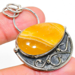 Septerian Stone Handmade 925 Sterling Silver Jewelry Pendant 2.09 v1t03