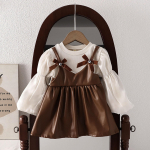 V&auml;ikelapsed, lapsed, t&uuml;drukud, pitsist lapilised kleidid, ripatsidega kleidikomplektid 80-M pruun