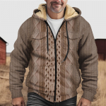 Meeste talvine t&otilde;mblukuga kapuutsiga fliisist kampsun Patch Pocket vabaaja jakiga XXL