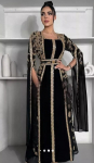 MUST Stiilne Georgette Uus Maroko Dubai Kaftan Abaya Farasha Kleit Pikk R&uuml;&uuml; XS must