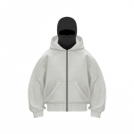 Y2K Gothic Harajuku Double Hat Design Spordir&otilde;ivad Talvine uus kapuuts Ninja mask lahtine ja mitmek&uuml;lgne talvine tuulekindel kapuuts S hall