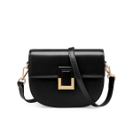 Naiste Sadula Messenger Bag - 2024 Uus S&uuml;gis/Talv Kerge Luksus Ehtne Nahk &Otilde;lakott 20*6*16 cm must