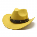 L&auml;&auml;ne kauboi m&uuml;ts meestele Tiibeti silinderm&uuml;ts viltm&uuml;ts etnilise stiili naiste m&uuml;ts M（56-58cm） pruun