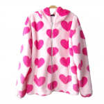 Naiste s&uuml;gis-talve fliisist kapuutsiga jope pingutusn&ouml;&ouml;riga pikkade varrukatega taskutega, lukuga, pl&uuml;&uuml;siga, pl&uuml;&uuml;sist dressipluus, s&uuml;damekujuline karuprits L