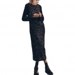 Naiste kevadkleit s&auml;ravate litritega O-kaelusega pikkade varrukatega lahtine kohvipikkusega seljaosaga S h&otilde;be