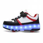 T&uuml;drukute veeremissaapad Nelja rattaga laetav LED-latern jalatsid R&uuml;&uuml; Ratas uisusaapad Poiste veeremisjalatsid 29 lilla/roosa