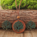 Boheemlaslik ehtekomplekt: 3 k&otilde;rvar&otilde;ngast ja kaelakeed igap&auml;evaste riietuste ja pidude jaoks pronksi