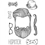 Autocollant thermocollant A4 - Ki-Sign - Hipster - Facile &agrave; appliquer - Motif tendance - Id&eacute;al pour tissu